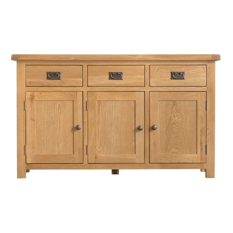 Chunky Solid Oak Wooden Large Sideboard by Lavishway | Sideboards-37222