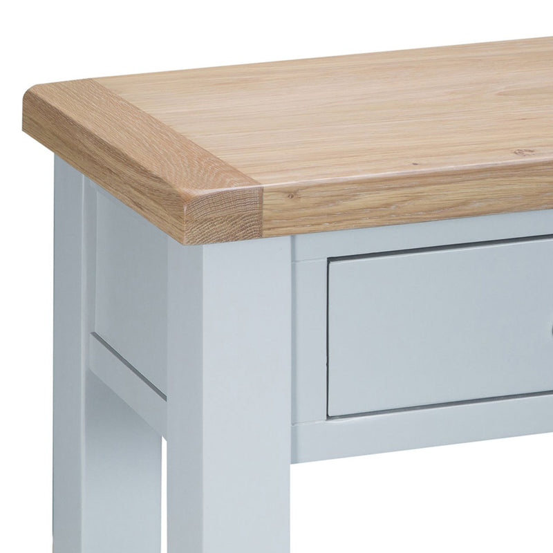 Tattershall Oak Top Grey Large Console Table by Lavishway | Hallway Console Table-33105