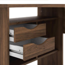Function Plus Walnut 2 Drawers Corner Desk by Lavishway | Desk Pedestals-29658
