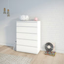 Nova White Finish 5 Chest Of Drawers by Lavishway | Chest Of Drawers-30109
