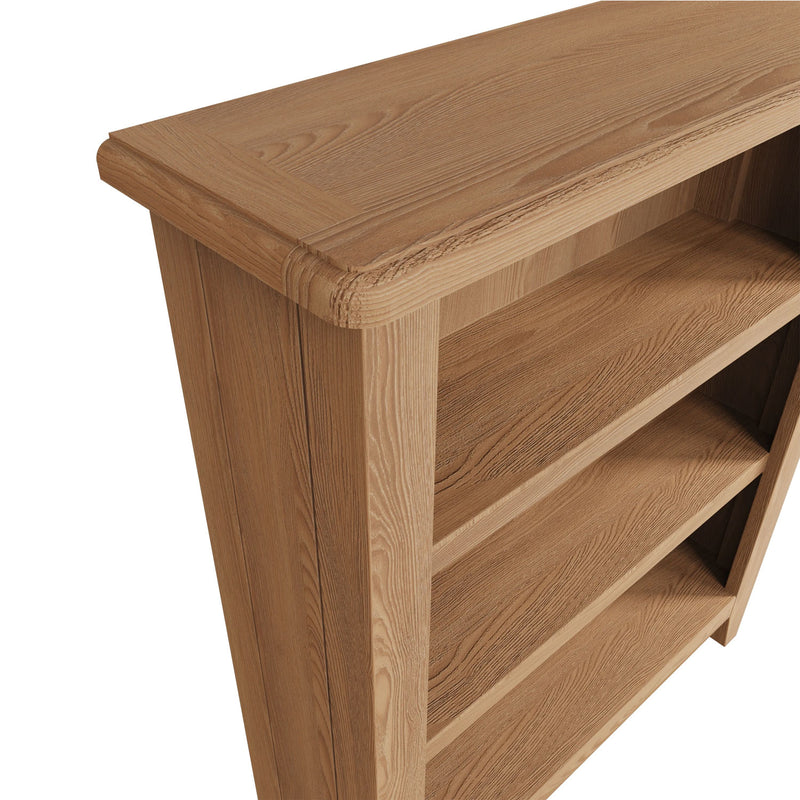 Guildford Solid Oak Small Wide Bookcase by Lavishway | Book Shelves and Cabinets-31930
