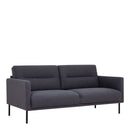 Larvik Fabric 2 Seater Sofa with Black Legs by Lavishway | Fabric Sofas-29572