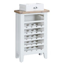 Tattershall Oak Top Wine Rack in White by Lavishway | Wine Racks-32996