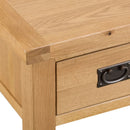 Chunky Solid Oak Lamp Table With Drawer by Lavishway | Side Tables-37203