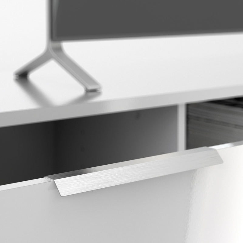 Match White High Gloss 2 Drawers TV Unit by Lavishway | TV Units Cabinets-29459