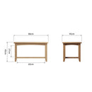 Guildford Solid Oak Small Coffee Table by Lavishway | Coffee Tables-31971