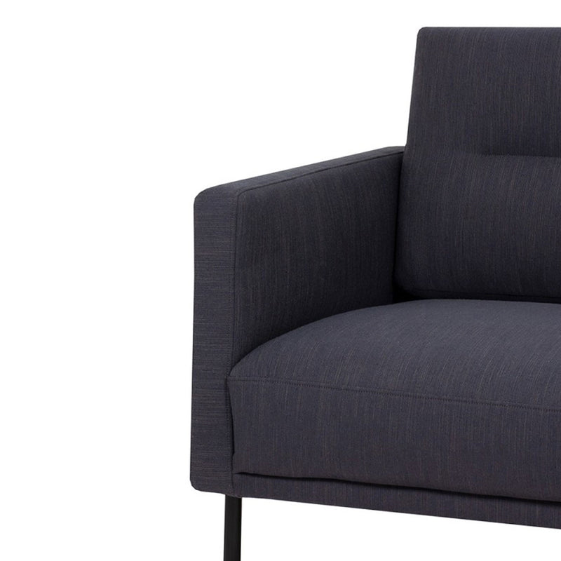 Larvik Fabric 3 Seater Sofa with Black Legs by Lavishway | Fabric Sofas-30367