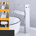 Contemporary Style Pull Out Bathroom Tap by Lavishway | Bathroom Faucet-49191