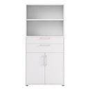 Prima White 2 Doors Bookcase With 4 Shelves by Lavishway | Book Shelves and Cabinets-29236