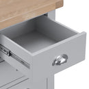 Tattershall Oak Top Bedside Cabinet in Grey by Lavishway | Bedside Tables-33117