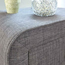 Round Edges Bedside Table - Grey by Lavishway | Bedside Tables-43474