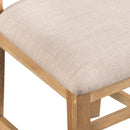 Chunky Fabric Seat Dining Chair Set of 2 by Lavishway | Dining Chairs-37235