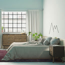 Ry 2 Drawers Black & Walnut Bedside Table by Lavishway | Bedside Tables-29314