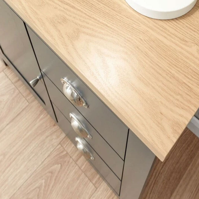 Slate Blue 3 Drawers 1 Door Slim Sideboard by Lavishway | Sideboards-39273