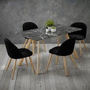 Venice Marble Effect Black Dining Table by Lavishway | Dining Tables-35372