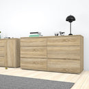 Nova Oak Finish Wide 6 Drawers Chest by Lavishway | Chest Of Drawers-30095