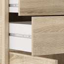 Prima Oak 2 Doors Bookcase With 5 Shelves by Lavishway | Book Shelves and Cabinets-29180