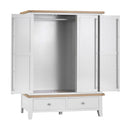 Tattershall Oak Top Large 3 Door Wardrobe by Lavishway | Wardrobe-32920