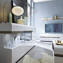 Chelsea White Gloss 3 Glazed Doors Sideboard by Lavishway | Sideboards-30202