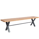 Swellegant Industrial Oak Finish Dining Bench by Lavishway | Dining Benches-32408