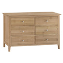 Nordic Classic Oak 6 Drawers Chest by Lavishway | Chest Of Drawers-32324
