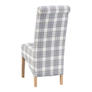 Cappuccino Check Dining Chair - Set of 2 by Lavishway | Dining Chairs-36209