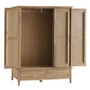 Nordic Oak Large 3 Doors Wardrobe by Lavishway | Wardrobe-32274