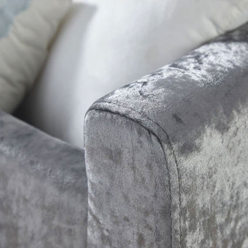 Crushed Velvet Storage Bench in Grey by Lavishway | Benches & Storage Benches-43551