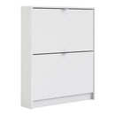 Shoes White 2 Tilting Doors Shoe Cabinet by Lavishway | Shoe Cabinets-29076
