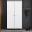 Barcelona White 2 Doors Wardrobe by Lavishway | Wardrobe-29795