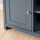 Two Tone 2 Door Large TV Stand in Slate Blue by Lavishway | TV Units Cabinets-43032