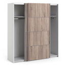 Verona Truffle Oak Finish Sliding Wardrobe by Lavishway | Wardrobe-28672