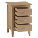 Nordic Oak Large 3 Drawers Bedside Cabinet by Lavishway | Bedside Tables-32262