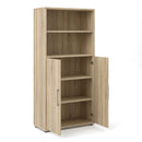 Prima Oak 2 Doors Cabinet With 4 Shelves by Lavishway | Book Shelves and Cabinets-29010