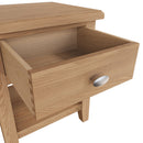 Guildford Solid Oak 1 Drawer Lamp Table by Lavishway | Side Tables-32004