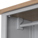 Tattershall Oak Top Single Wardrobe in Grey by Lavishway | Wardrobe-36006