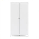 Madrid White Finish 2 Doors Wardrobe by Lavishway | Wardrobe-29501