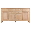 Nordic Oak 6 Drawers Extra Large Sideboard by Lavishway | Sideboards-32339