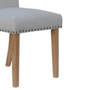 Tweed Fabric Studded Dining Chair Set of 2 by Lavishway | Dining Chairs-30977