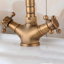 Antique Bronze Dual Cross Handle Bathroom Tap by Lavishway | Basin Faucets-48581