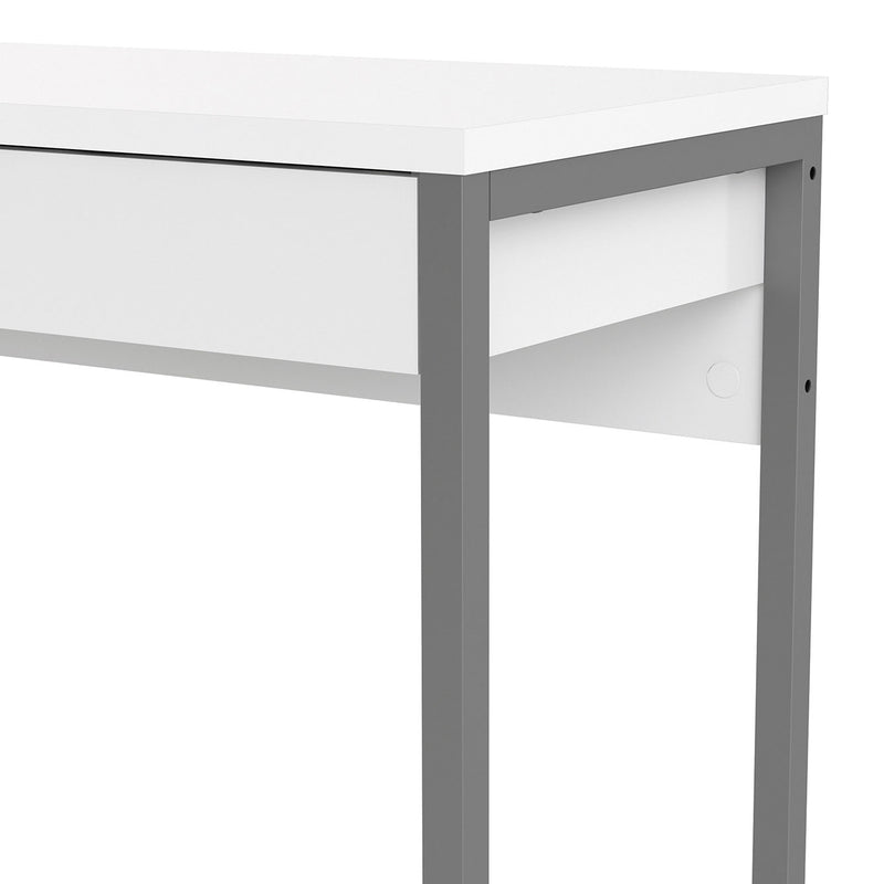 Function Plus White High Gloss 2 Drawers Desk by Lavishway | -29622
