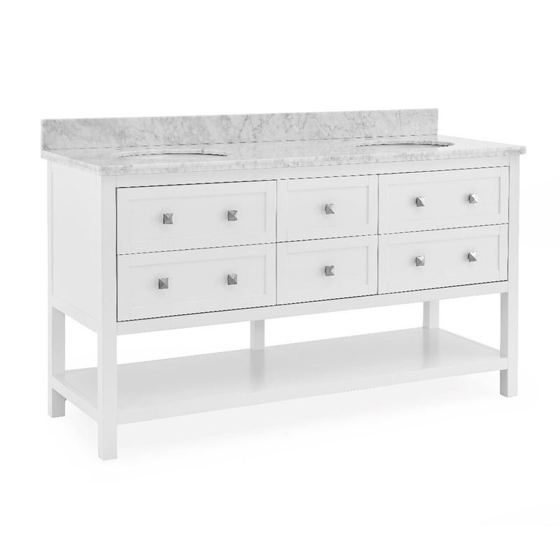 Marble Top 6 Drawers Double Vanity Unit by Lavishway | Cupboards & Cabinets-26069