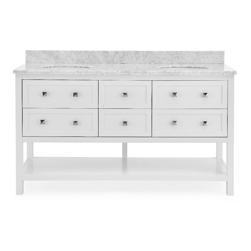 Marble Top 6 Drawers Double Vanity Unit by Lavishway | Cupboards & Cabinets-26068