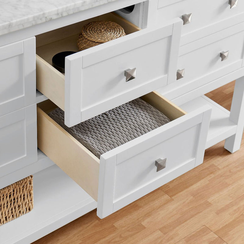 Marble Top 6 Drawers Double Vanity Unit by Lavishway | Cupboards & Cabinets-26067