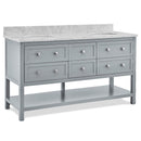Marble Top 6 Drawers Double Vanity Unit by Lavishway | Cupboards & Cabinets-26076