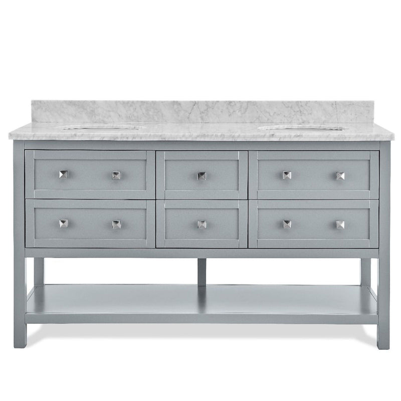 Marble Top 6 Drawers Double Vanity Unit by Lavishway | Cupboards & Cabinets-26075