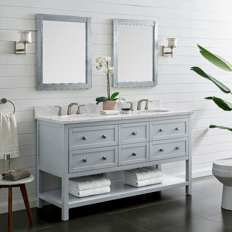 Marble Top 6 Drawers Double Vanity Unit by Lavishway | Cupboards & Cabinets-26063