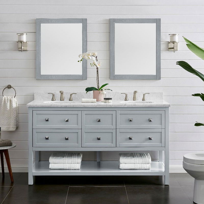 Marble Top 6 Drawers Double Vanity Unit by Lavishway | Cupboards & Cabinets-26073