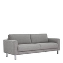 Cleveland Nova Light Grey 3 Seater Sofa by Lavishway | Fabric Sofas-34938