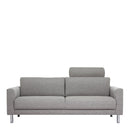 Cleveland Nova Light Grey 3 Seater Sofa by Lavishway | Fabric Sofas-34939